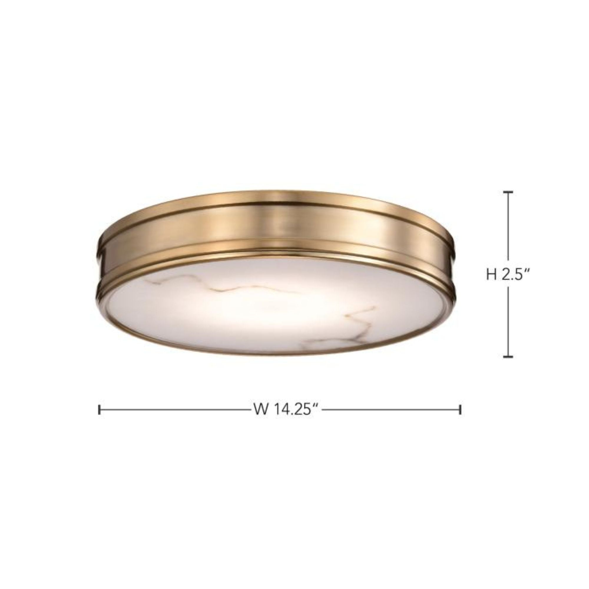 Kendall 14" LED Flush Mount, Burnished Brass Finish