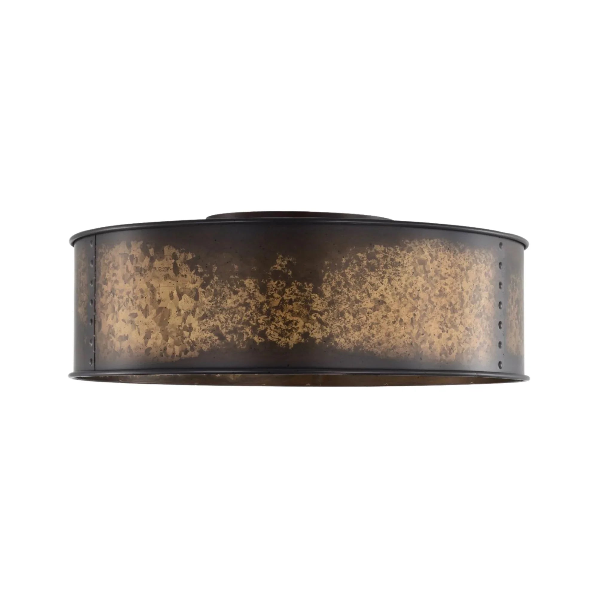 Kettle 17" 3 Lights Flush Mount, Brass Finish