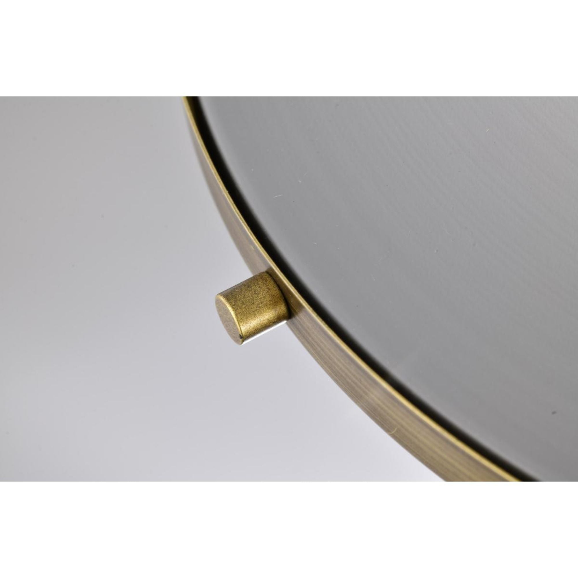 Lafayette 14" Flush Mount, Matte Gray / Natural Brass Finish