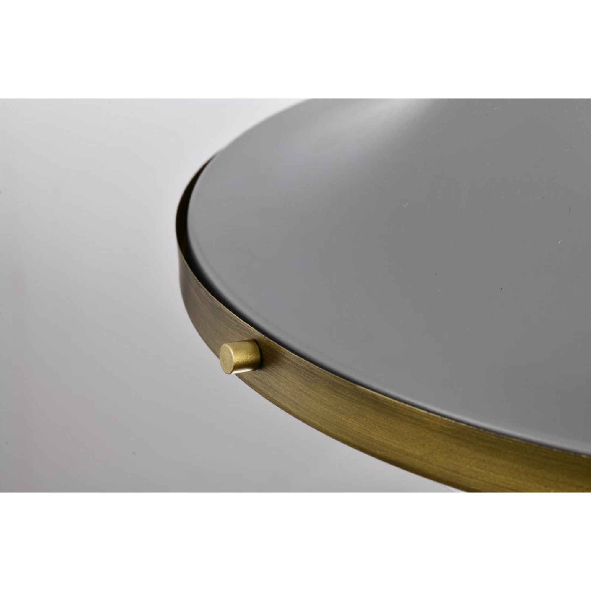 Lafayette 18" 3 lights Flush Mount, Matte Gray / Natural Brass Finish