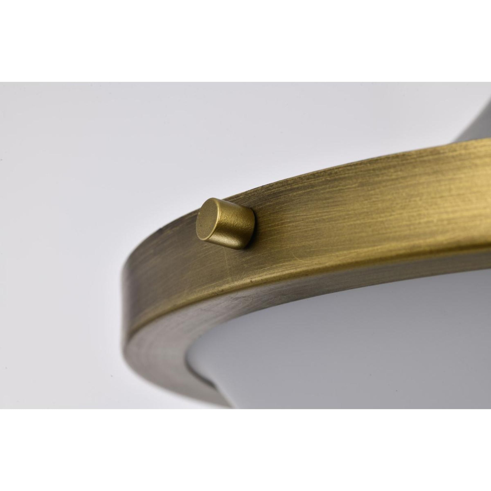 Lafayette 18" 3 lights Flush Mount, Matte Gray / Natural Brass Finish