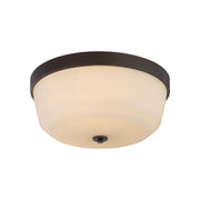Laguna 15 in. 3 Lights Flush Mount Light, White Glass