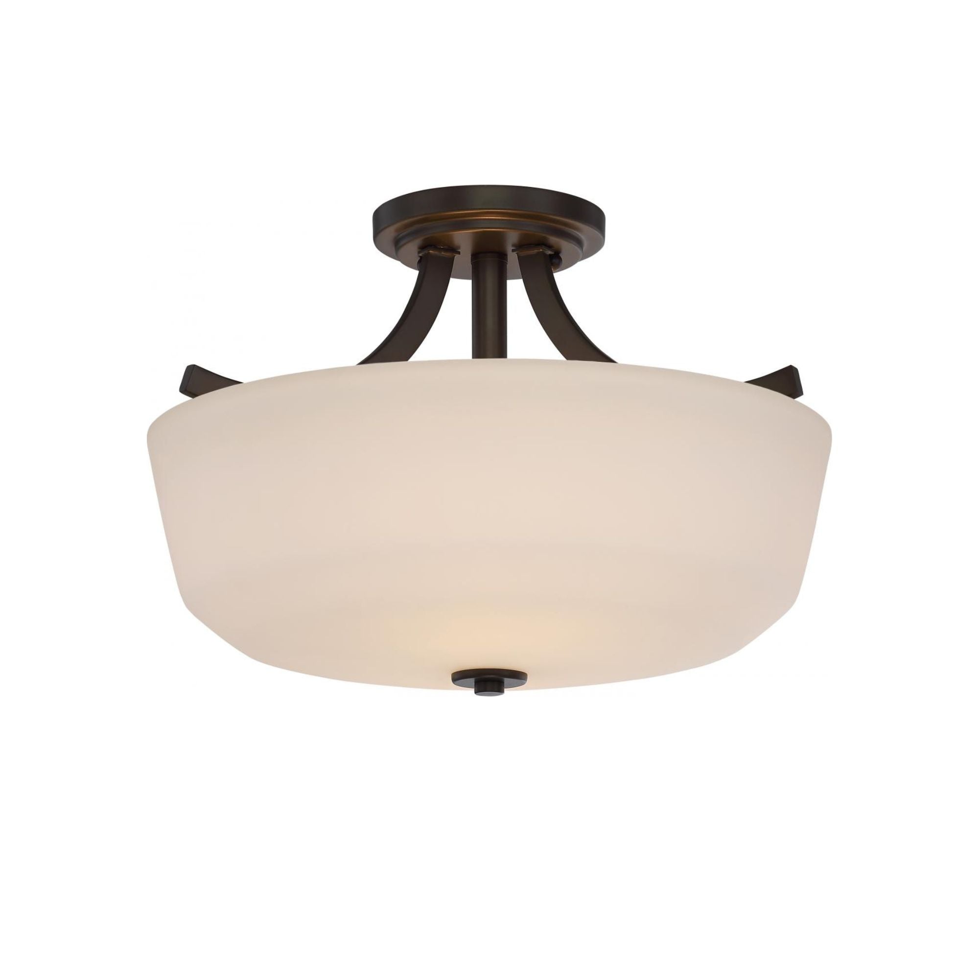 Laguna 15" 2 Lights Semi Flush Mount, Aged Bronze finish