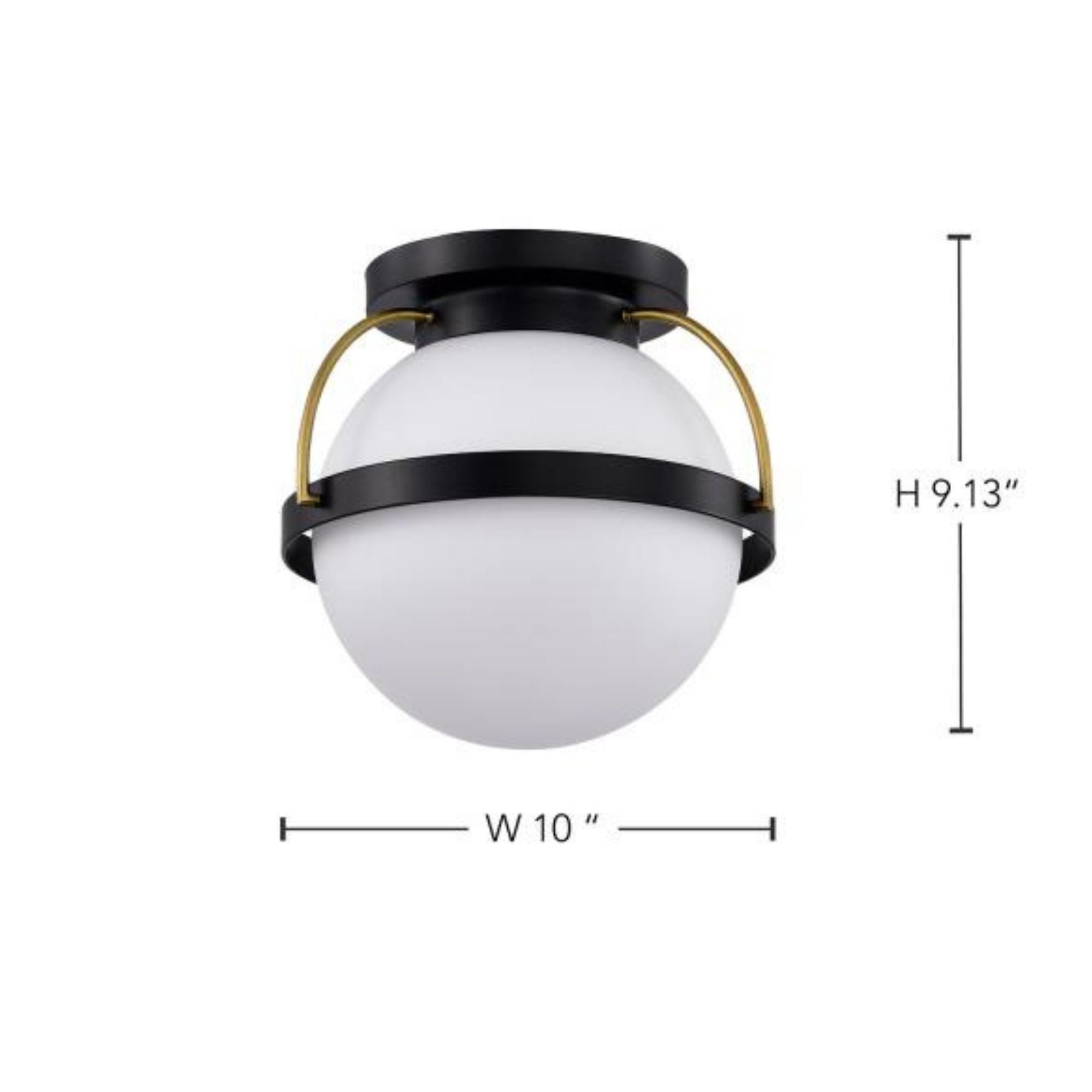 Lakeshore 10" Flush Mount, Matte Black Finish