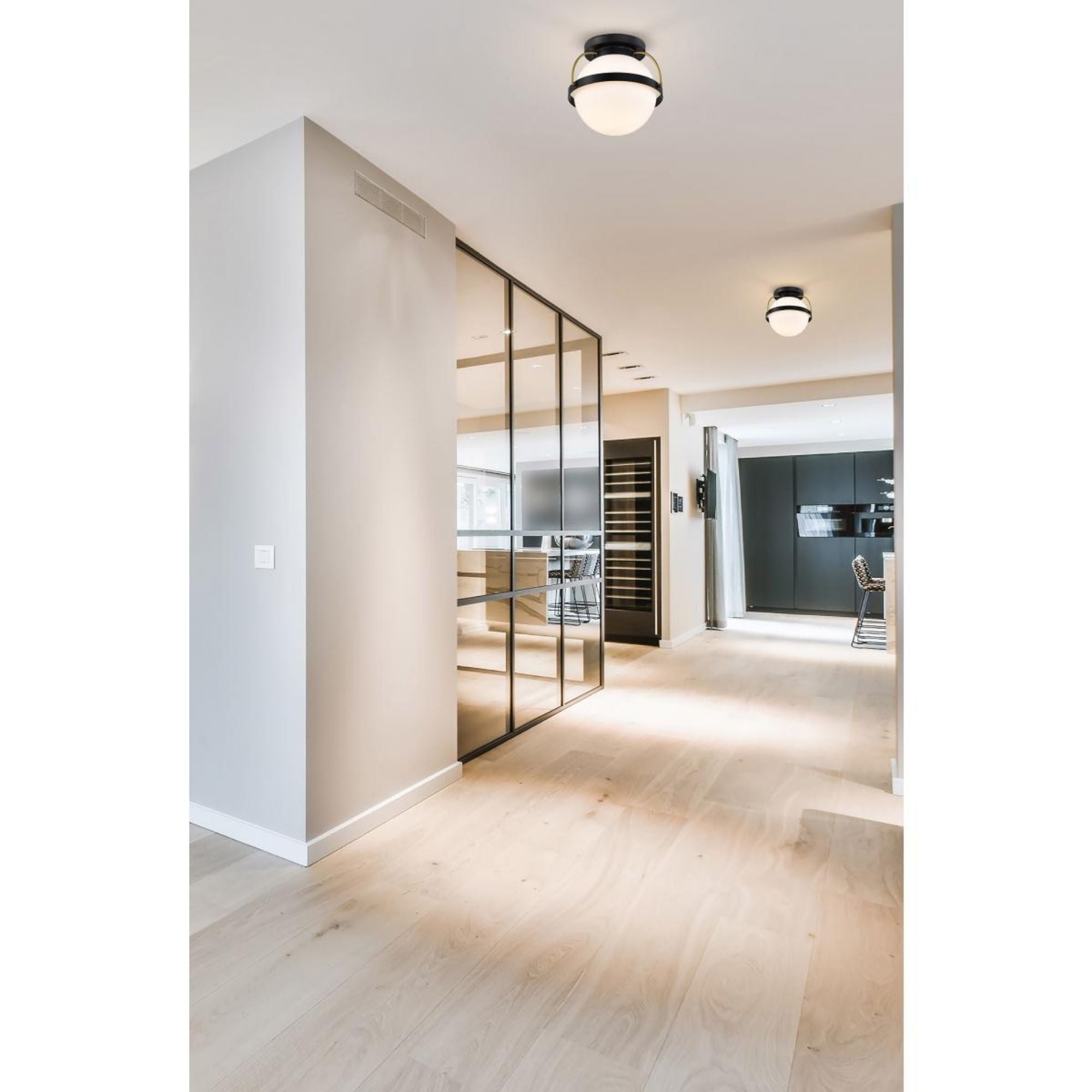 Lakeshore 10" Flush Mount, Matte Black Finish