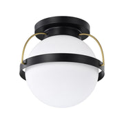 Lakeshore 13" Flush Mount, Matte Black Finish
