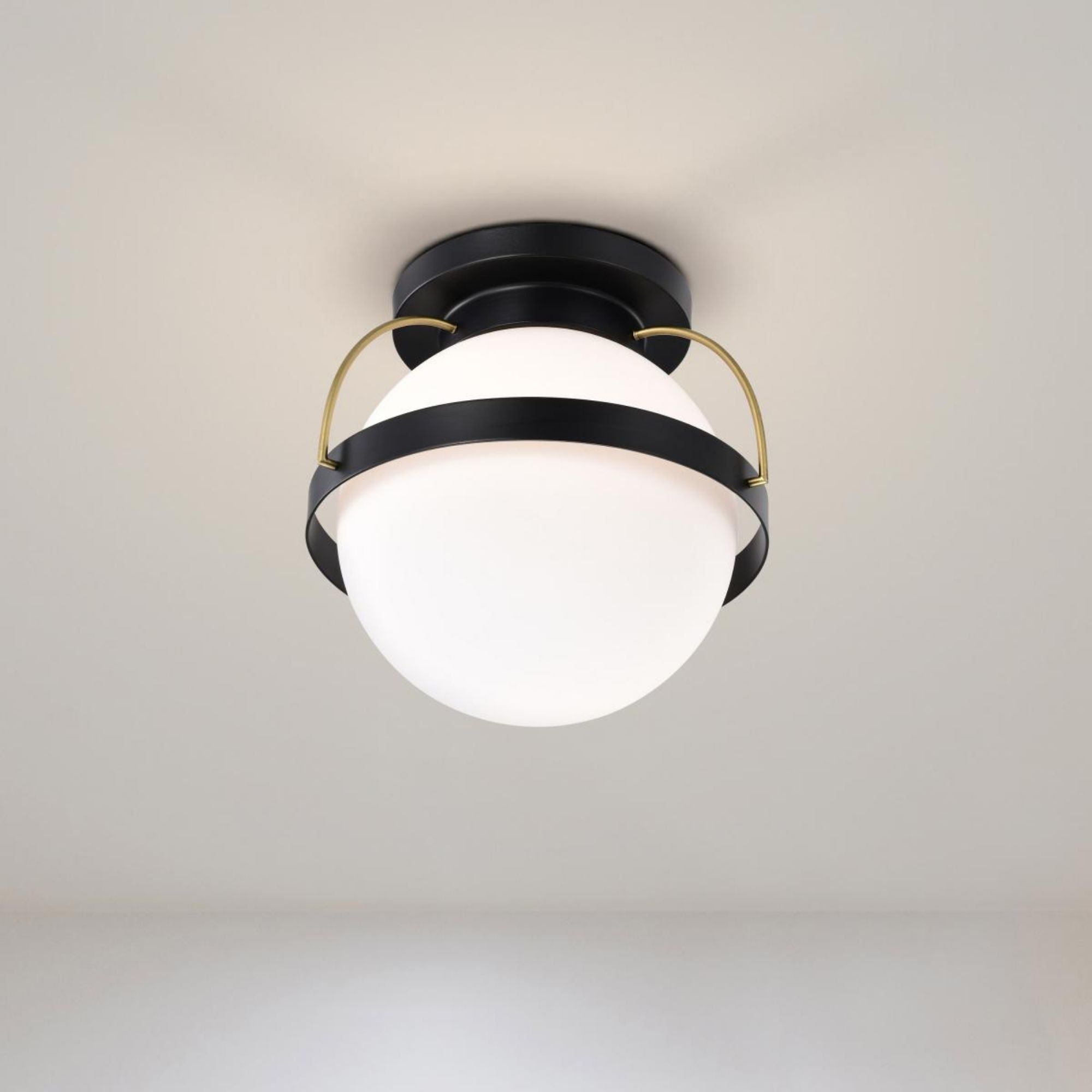 Lakeshore 13" Flush Mount, Matte Black Finish