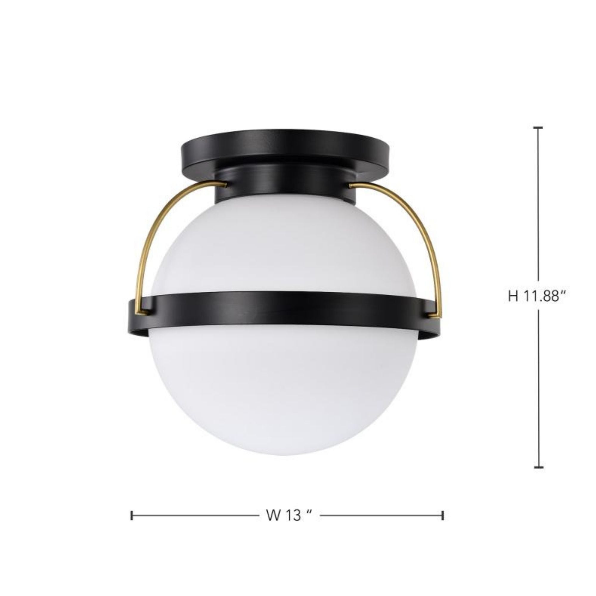 Lakeshore 13" Flush Mount, Matte Black Finish