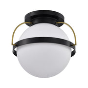 Lakeshore 18" Flush Mount, Matte Black Finish