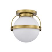 Lakeshore 10" Flush Mount, Natural Brass Finish