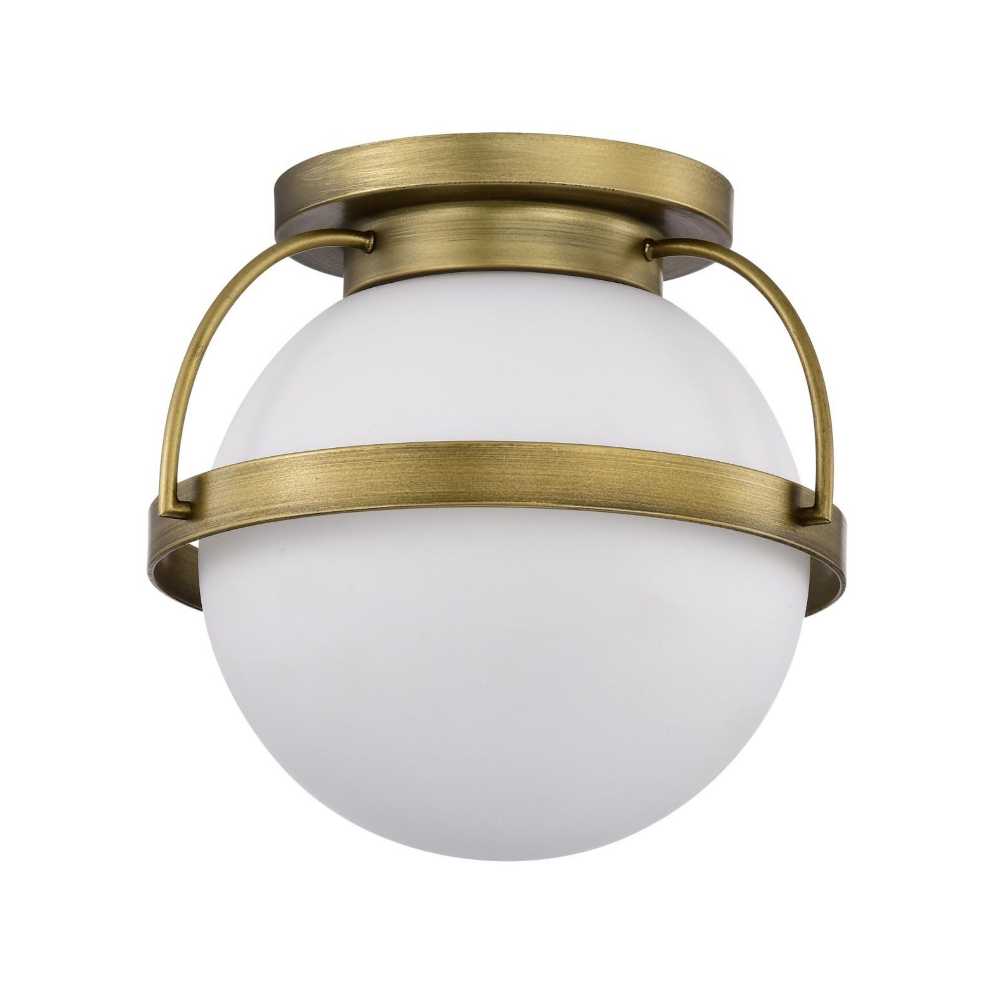 Lakeshore 13" Flush Mount, Natural Brass Finish