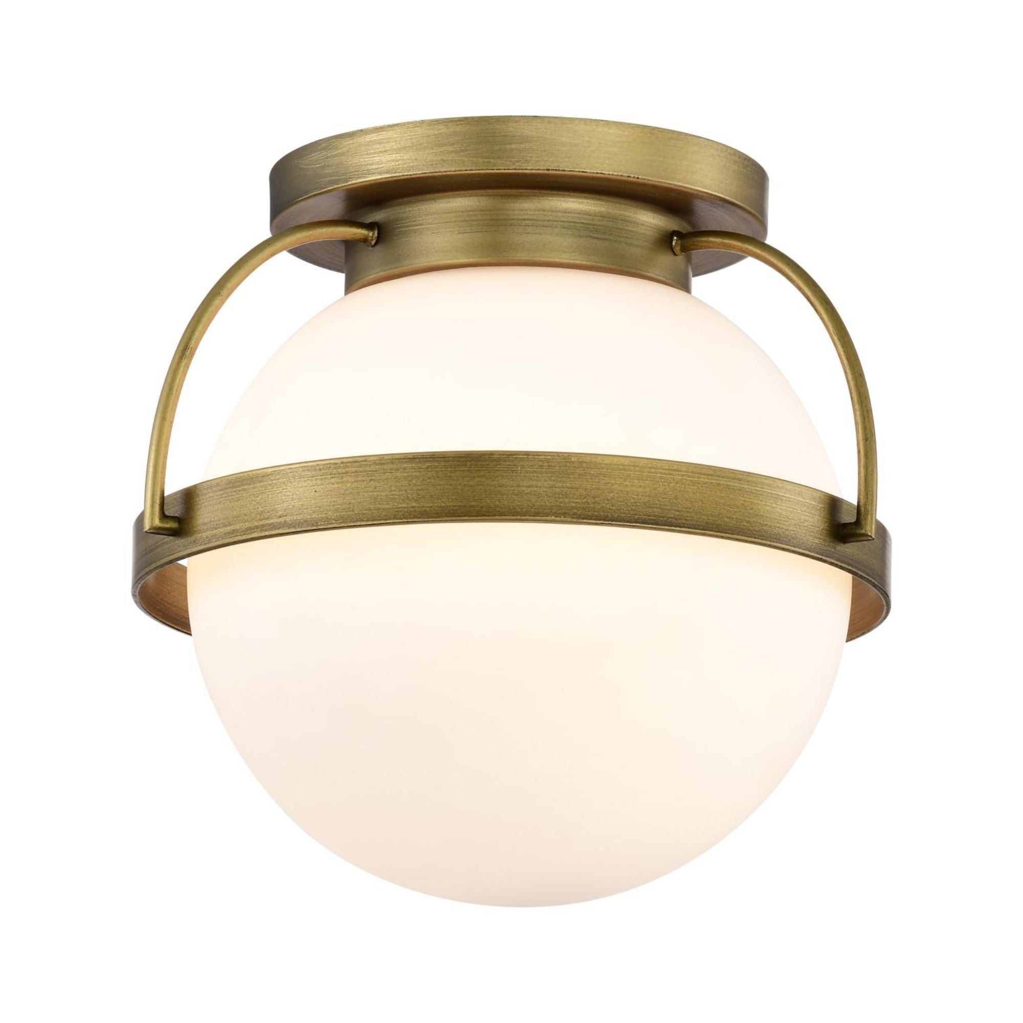 Lakeshore 13" Flush Mount, Natural Brass Finish