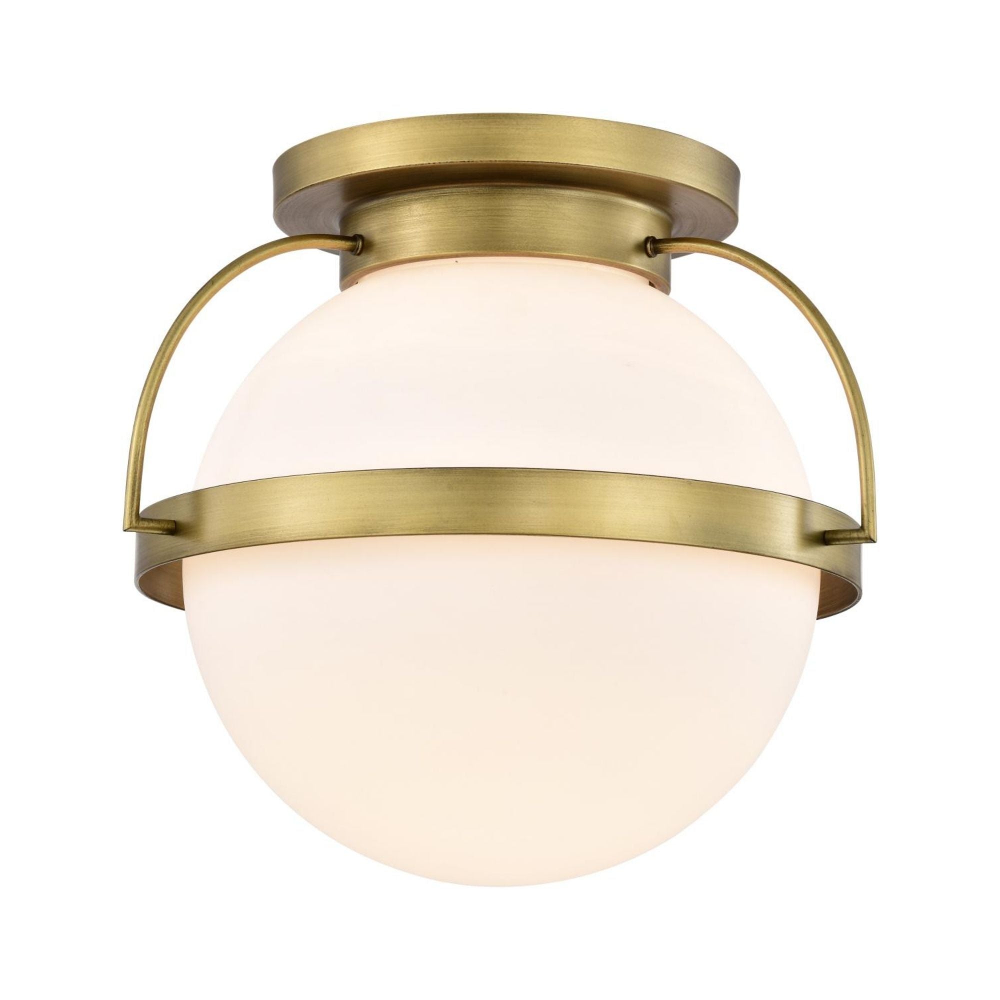 Lakeshore 18" Flush Mount, Natural Brass Finish