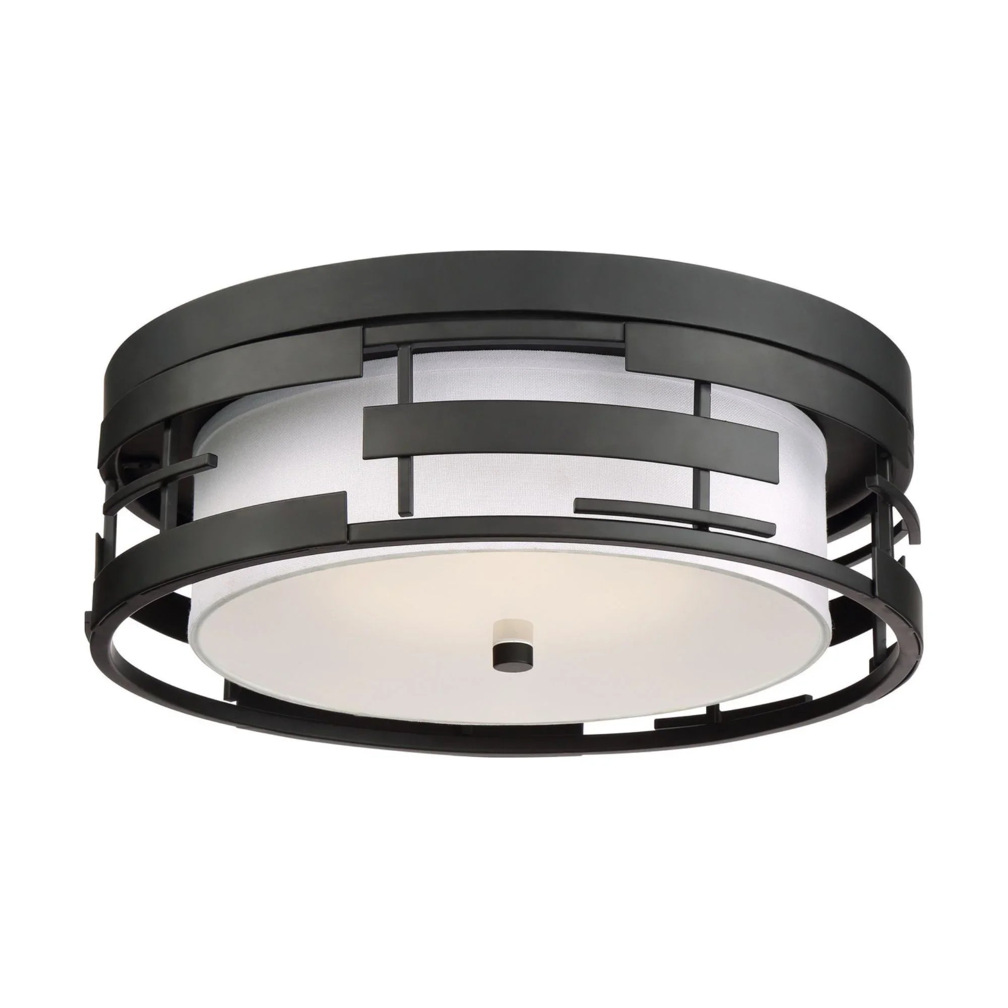 Lansing 16" 3-Light Flush Mount, Midnight Bronze Finish