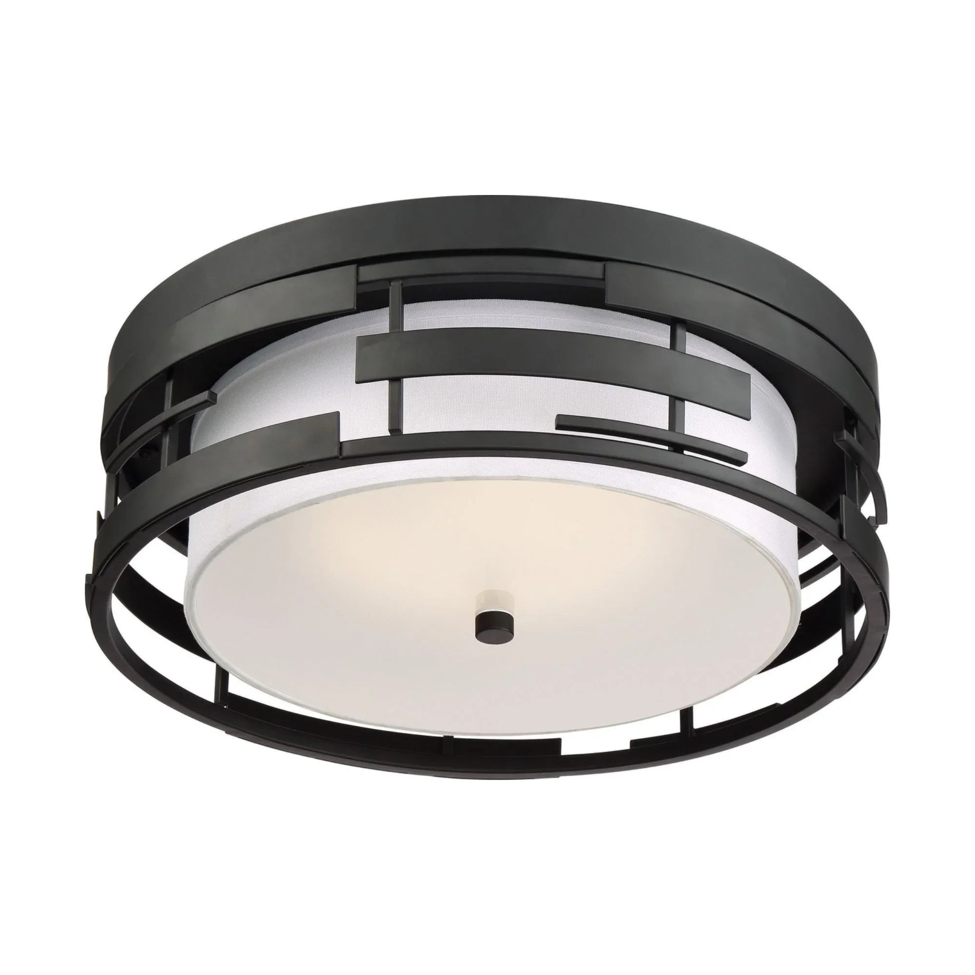 Lansing 16" 3-Light Flush Mount, Midnight Bronze Finish