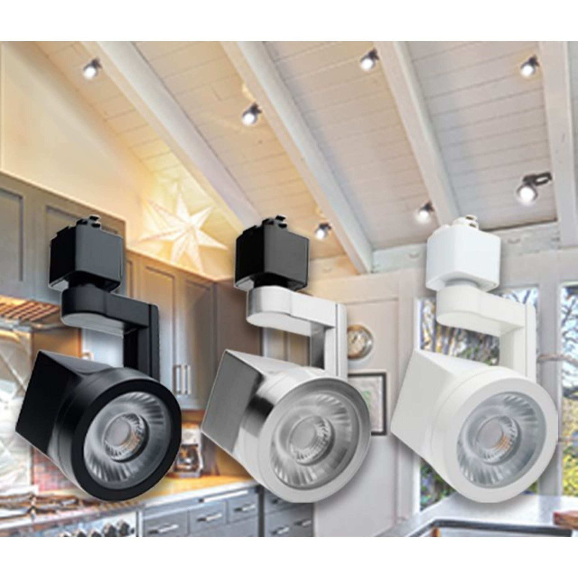 LED Lantern Style Track Head 12W 1000 Lumens 3000K, Halo, 24°, Brushed Nickel