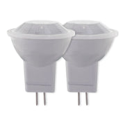 MR11 LED Bulb, 2 Watts, 100 Lumens, 3000K, GU4 Base, 36° Flood, 12V, Pack of 2