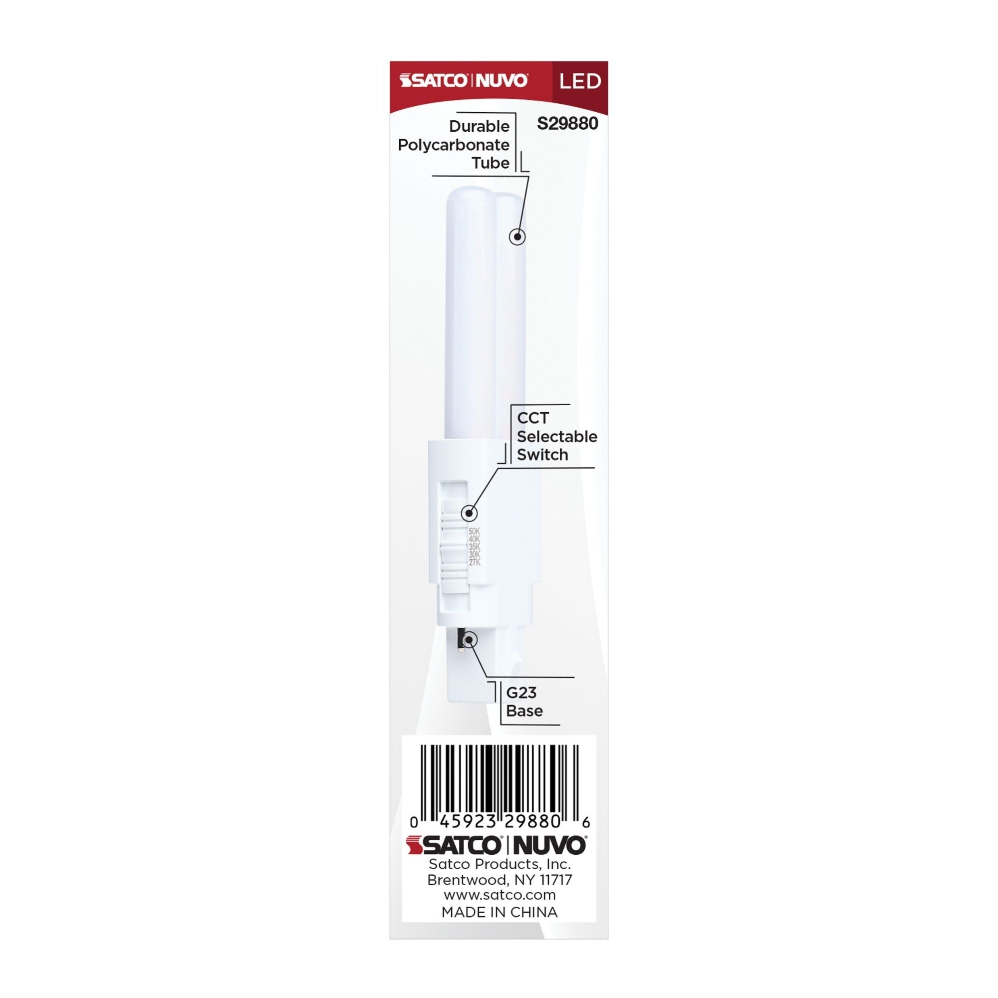 Satco|Nuvo PLS LED Bulb 3W 410 Lumens 5CCT 2-Pin G23 Base Type A/B