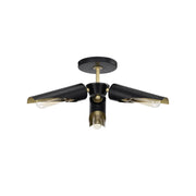 Marc 16" 2 lights Semi-flush Mount, Matte Black Finish