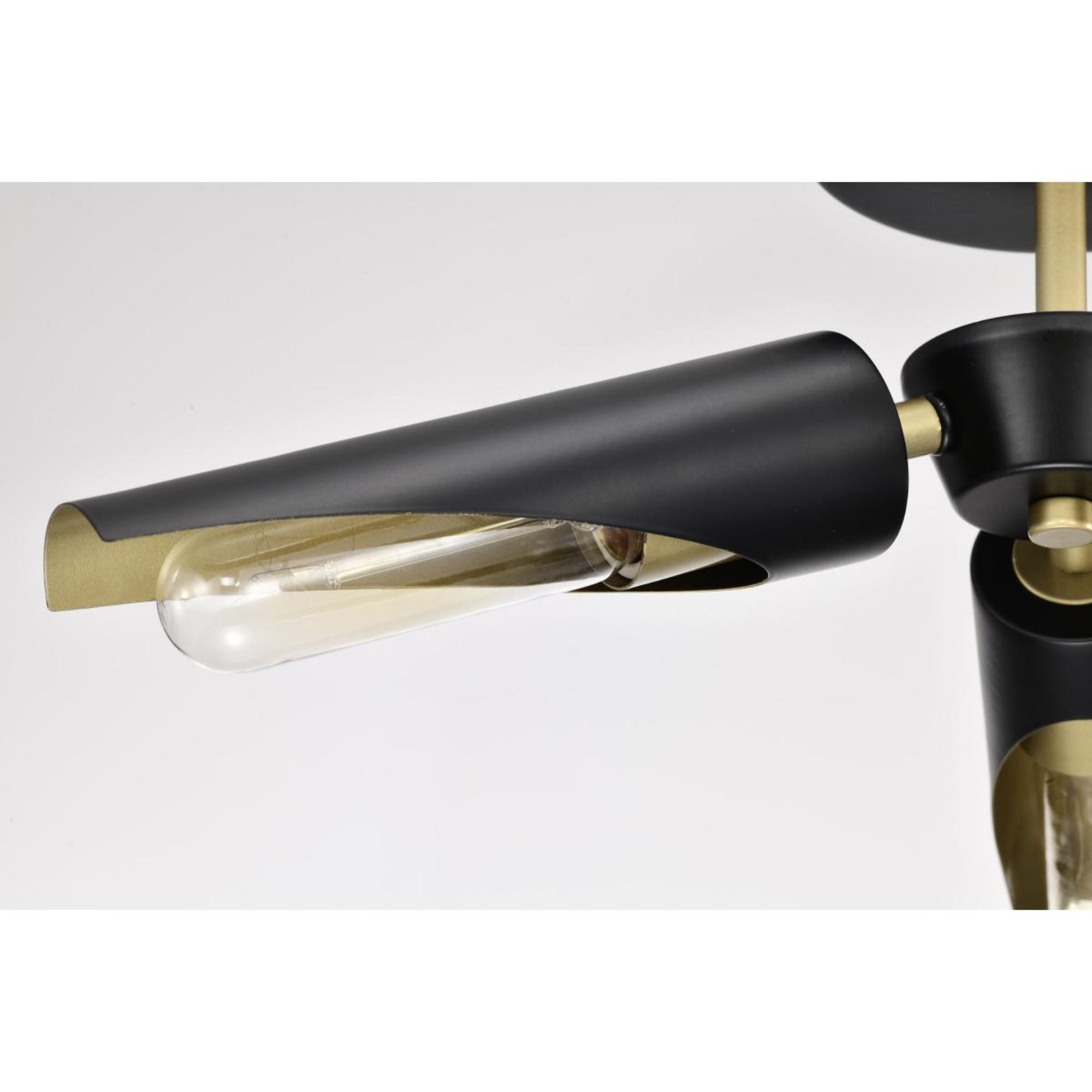 Marc 16" 2 lights Semi-flush Mount, Matte Black Finish