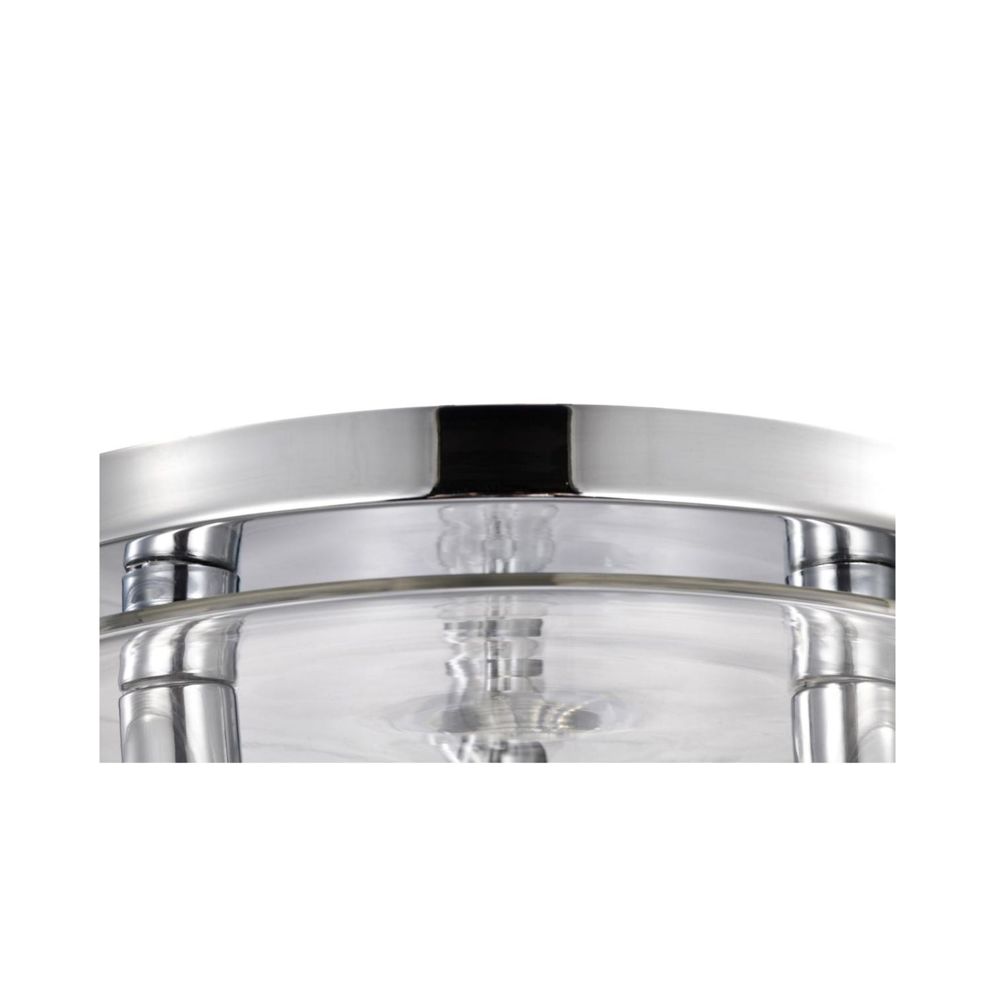 Marlowe 15" 3 Lights Flush Mount, Polished Nickel Finish