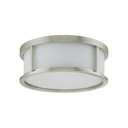 Odeon 15" 3-Light Flush Mount, Brushed Nickel Finish