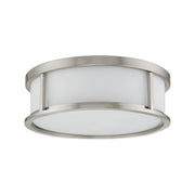 Odeon 17" 3-Light Flush Mount, Brushed Nickel Finish