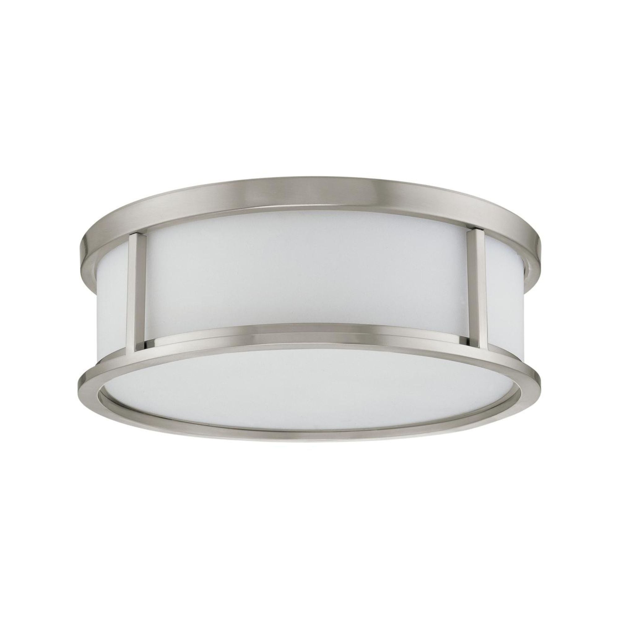Odeon 17" 3-Light Flush Mount, Brushed Nickel Finish