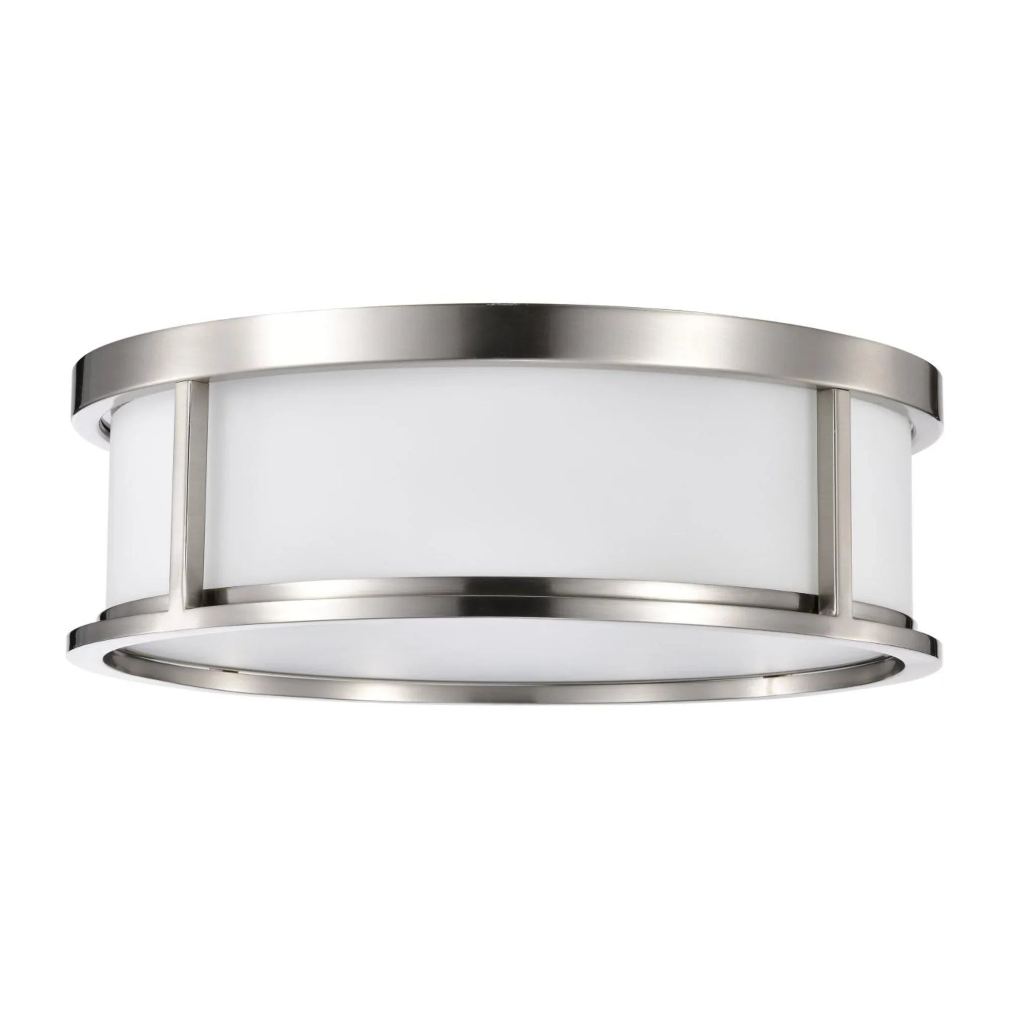 Odeon 17" 3-Light Flush Mount, Brushed Nickel Finish