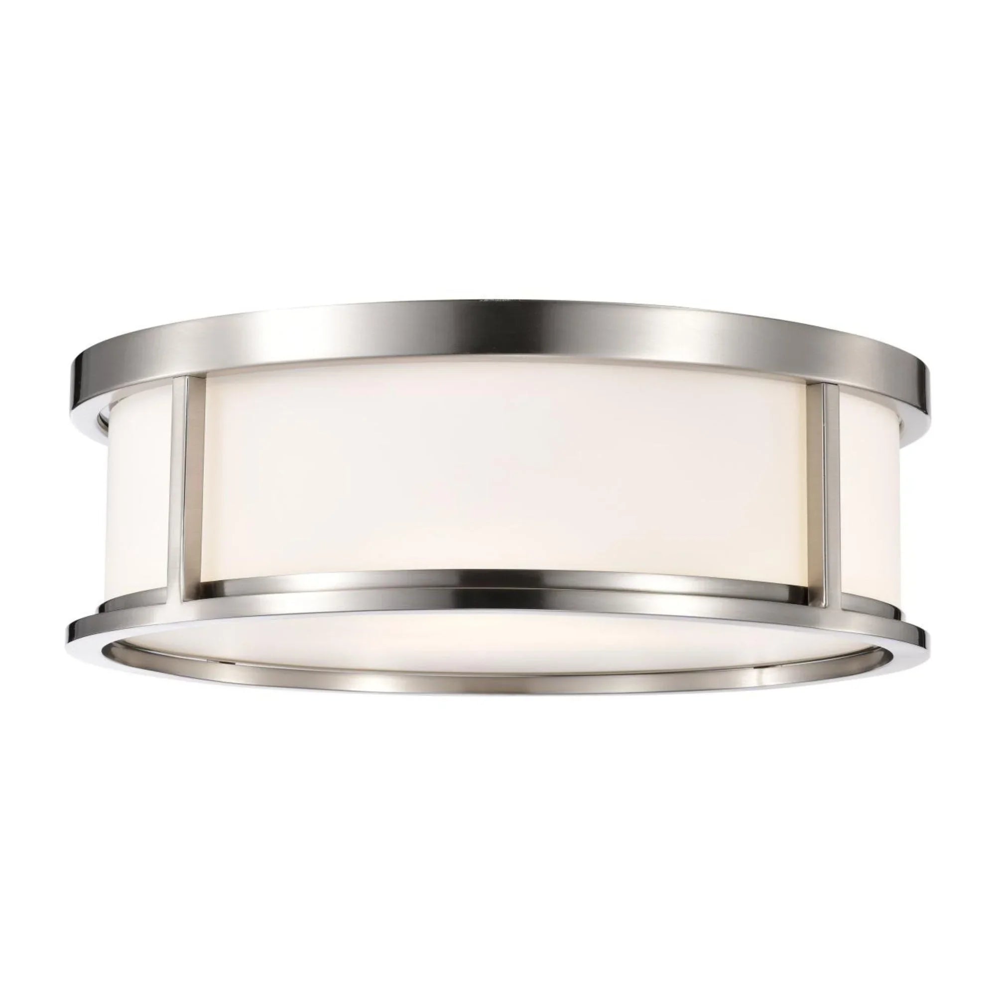 Odeon 17" 3-Light Flush Mount, Brushed Nickel Finish