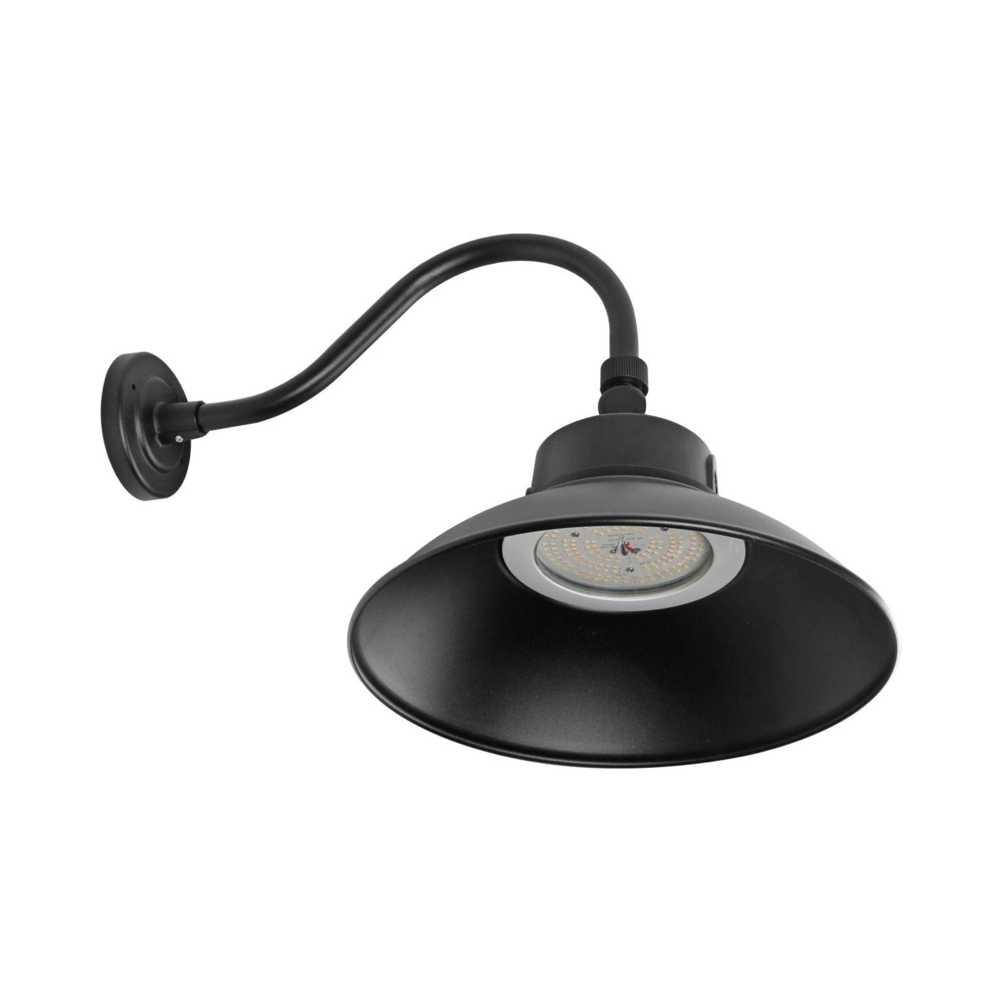 14" LED Gooseneck, 5500 Lm, Photocell, 3K/4K/5K, Black