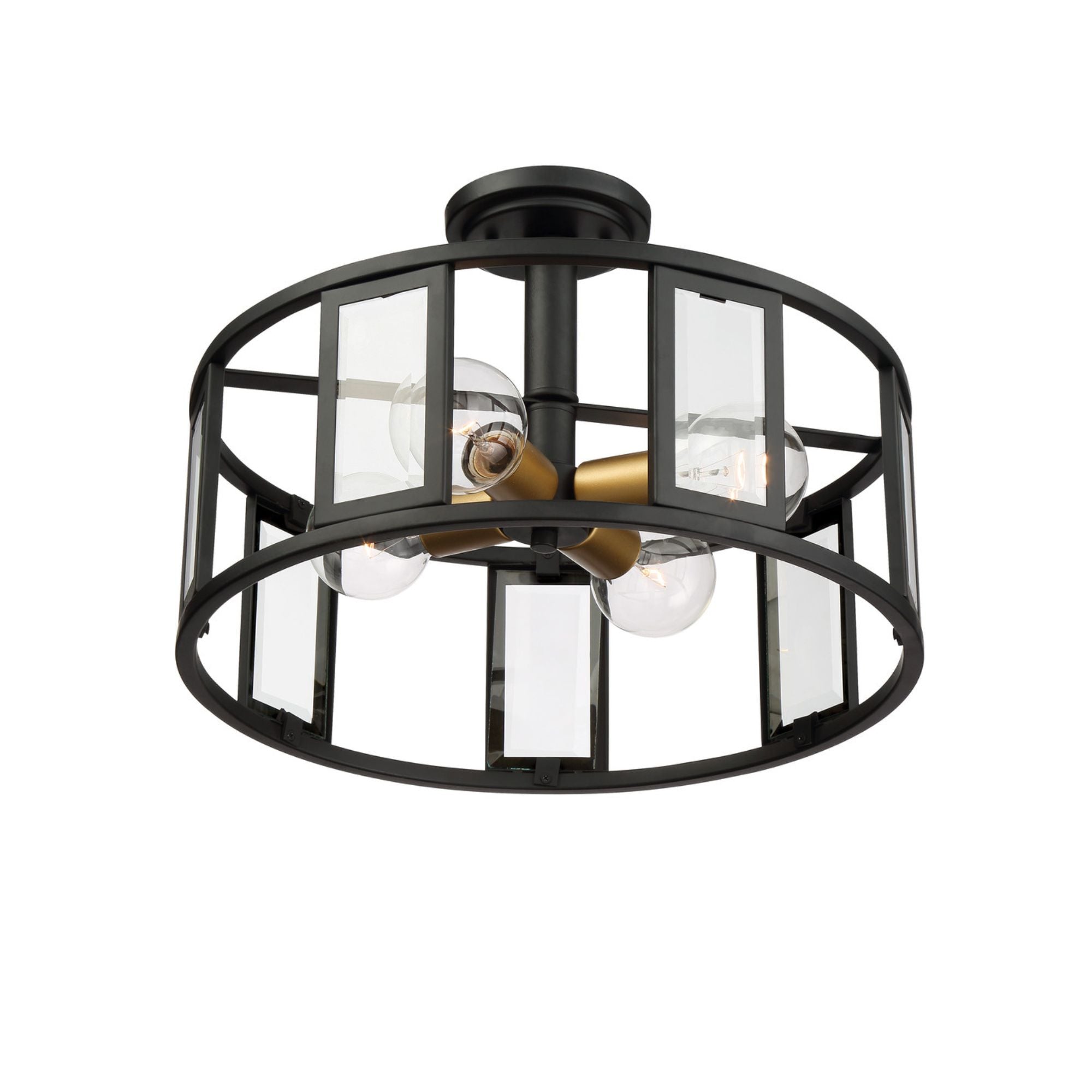 Payne 17" Semi Flush Mount, Bronze finish