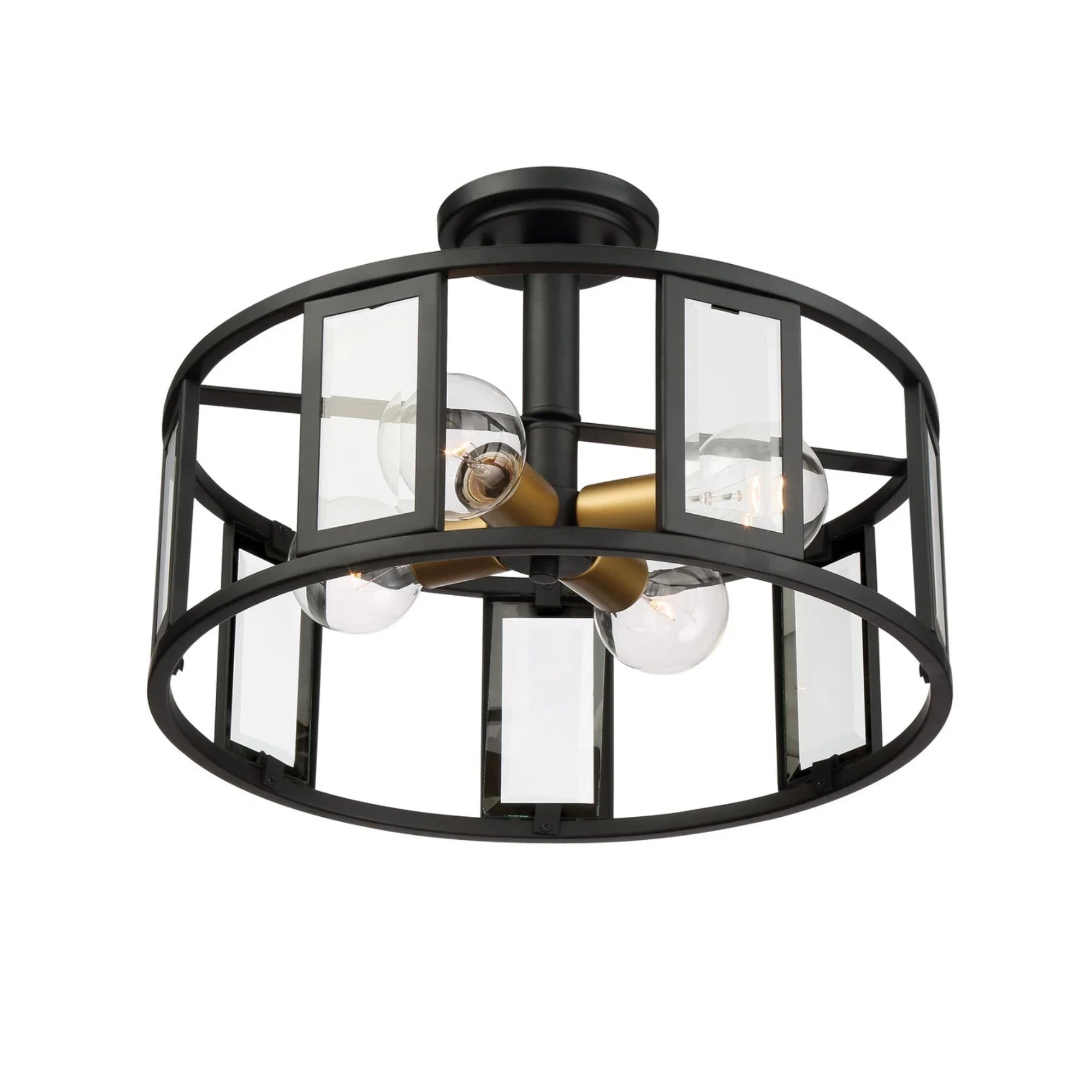 Payne 17" Semi Flush Mount, Bronze finish