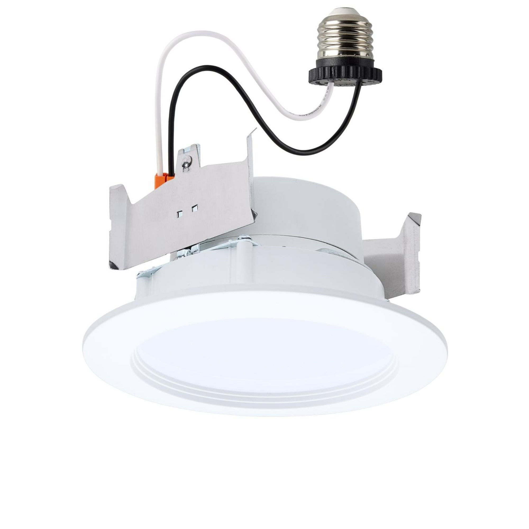 Plus Series 4" LED Retrofit Downlight, 8W, 700 Lm, 5-CCT, Regressed Trim