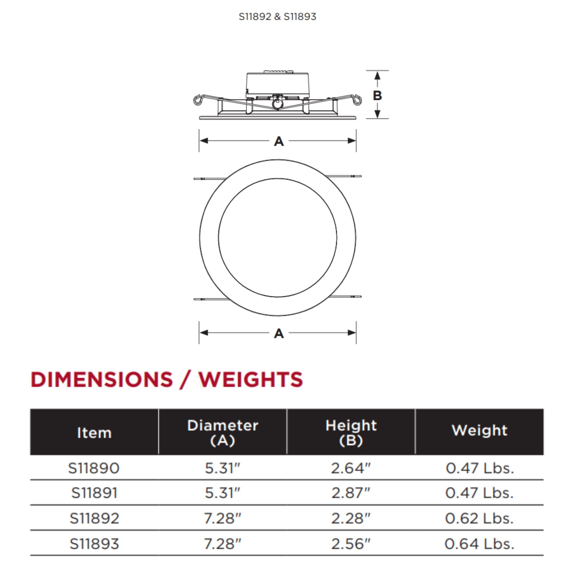 Plus Series 6" LED Retrofit Downlight, 10W, 900 Lm, 5-CCT, Flat Trim