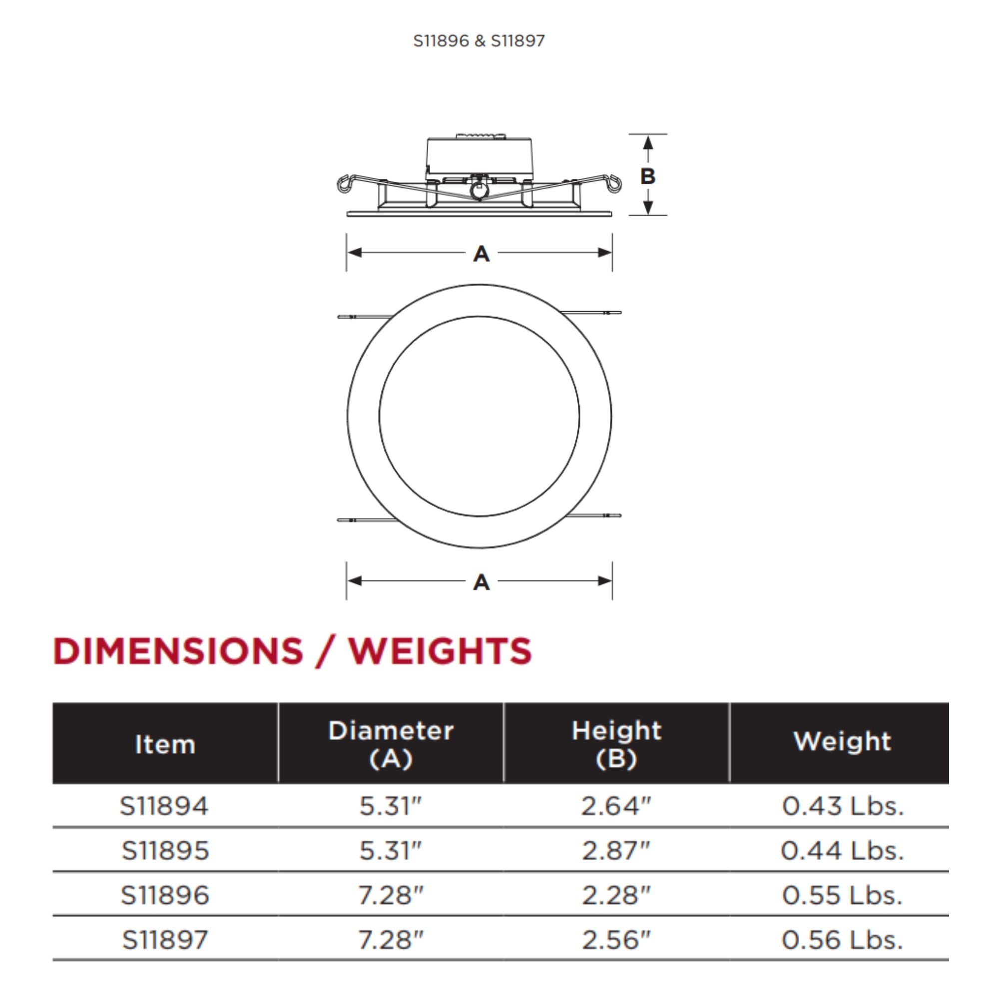 PRO Series 6" LED Retrofit Downlight, 13W, 1400 Lm, 5-CCT, Regressed Trim