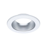 Satco 4" Round Commercial DL Trim, Clear/White Finish