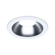 Satco 6" Round Commercial DL Trim, Clear/White Finish
