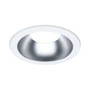 Satco 8" Round Commercial DL Trim, Clear/White Finish