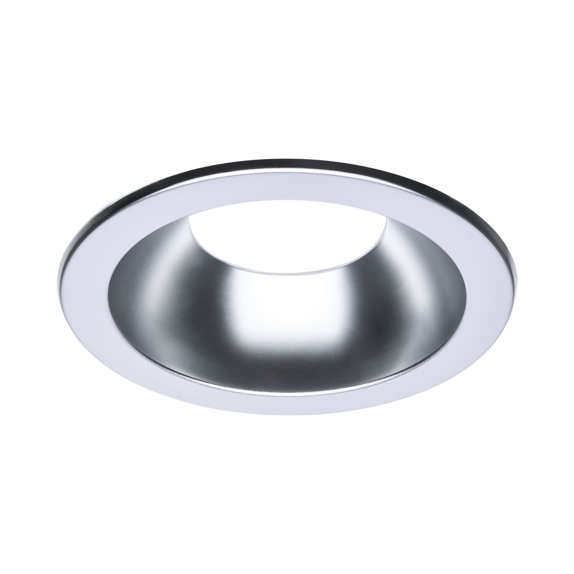 Satco 8" Round Commercial DL Trim, Clear Finish