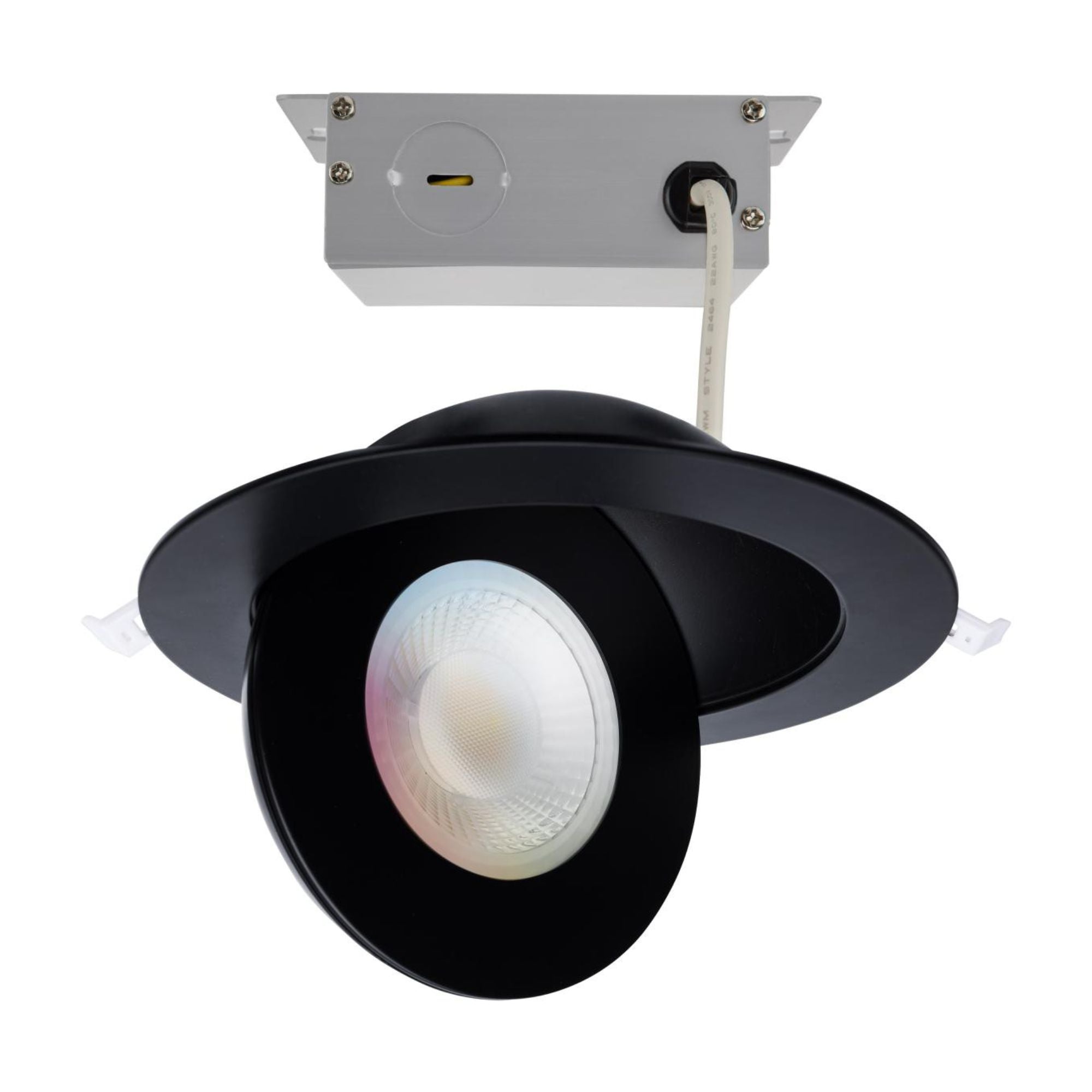 SATCO|NUVO - Starfish 6" Smart Gimbal LED Recessed Light, 1250lm, RGB, 120-277V, Black | Bees Lighting