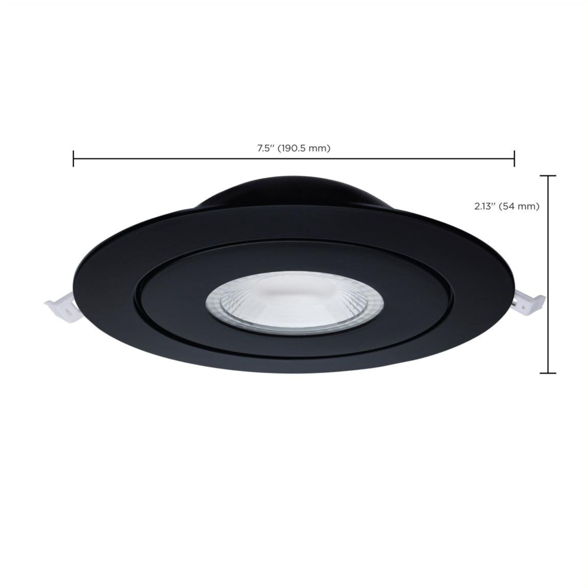 SATCO|NUVO - Starfish 6" Smart Gimbal LED Recessed Light, 1250lm, RGB, 120-277V, Black | Bees Lighting