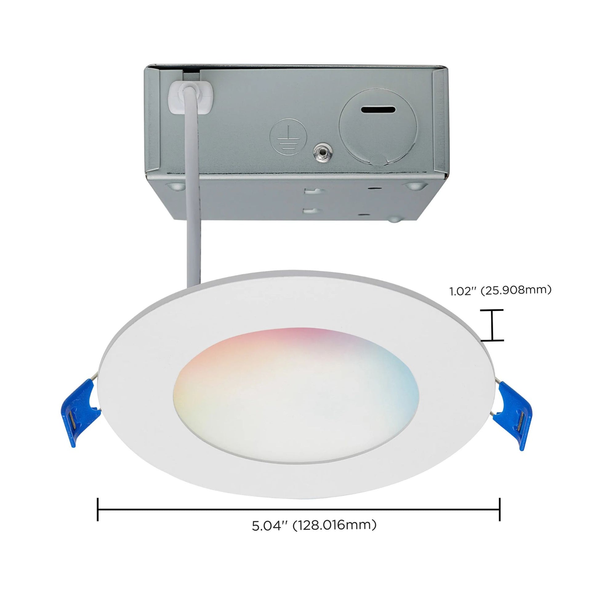 SATCO|NUVO - Starfish 4" Smart LED Slimfit Downlight, 8W, 650lm, RGB, White Round Trim | Bees Lighting