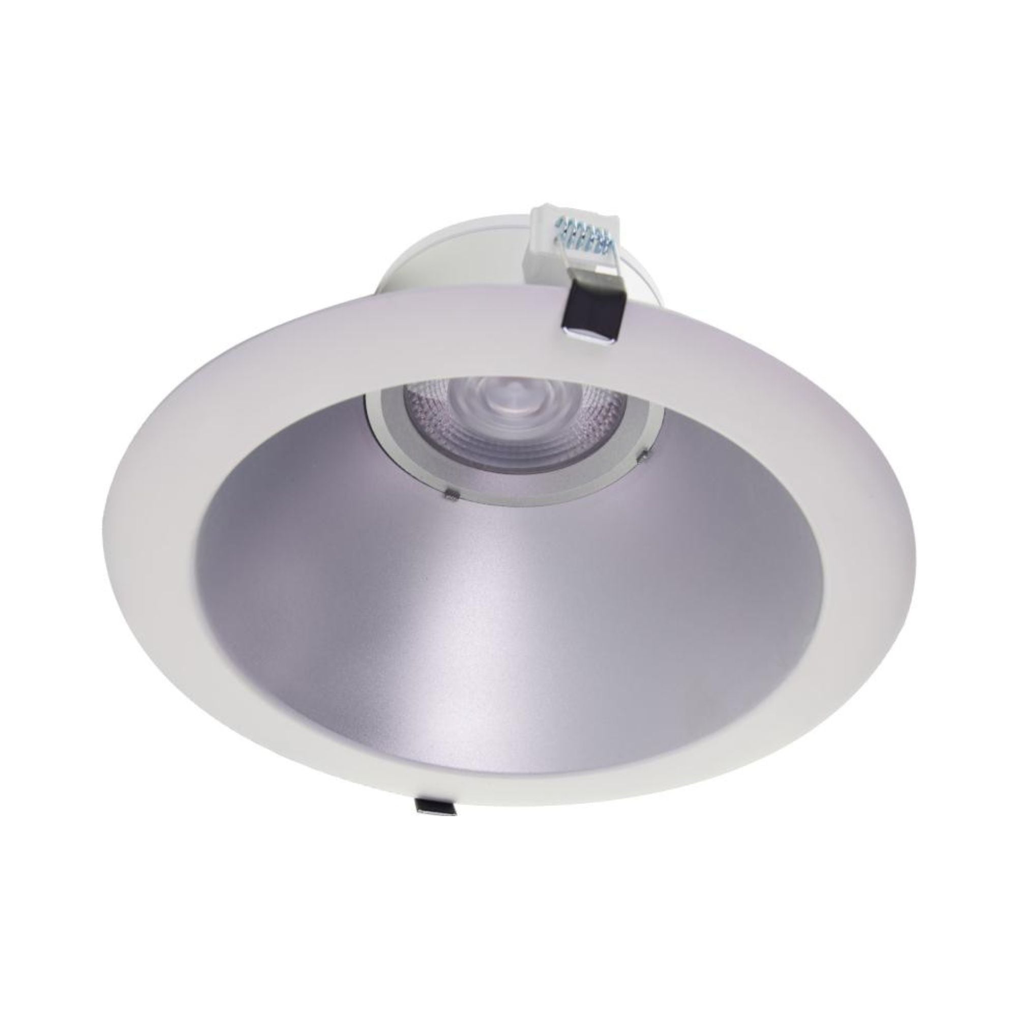 8" Commercial LED Downlight, 2450 Lm Adjustable, 5-CCT, Silver, 120-277V