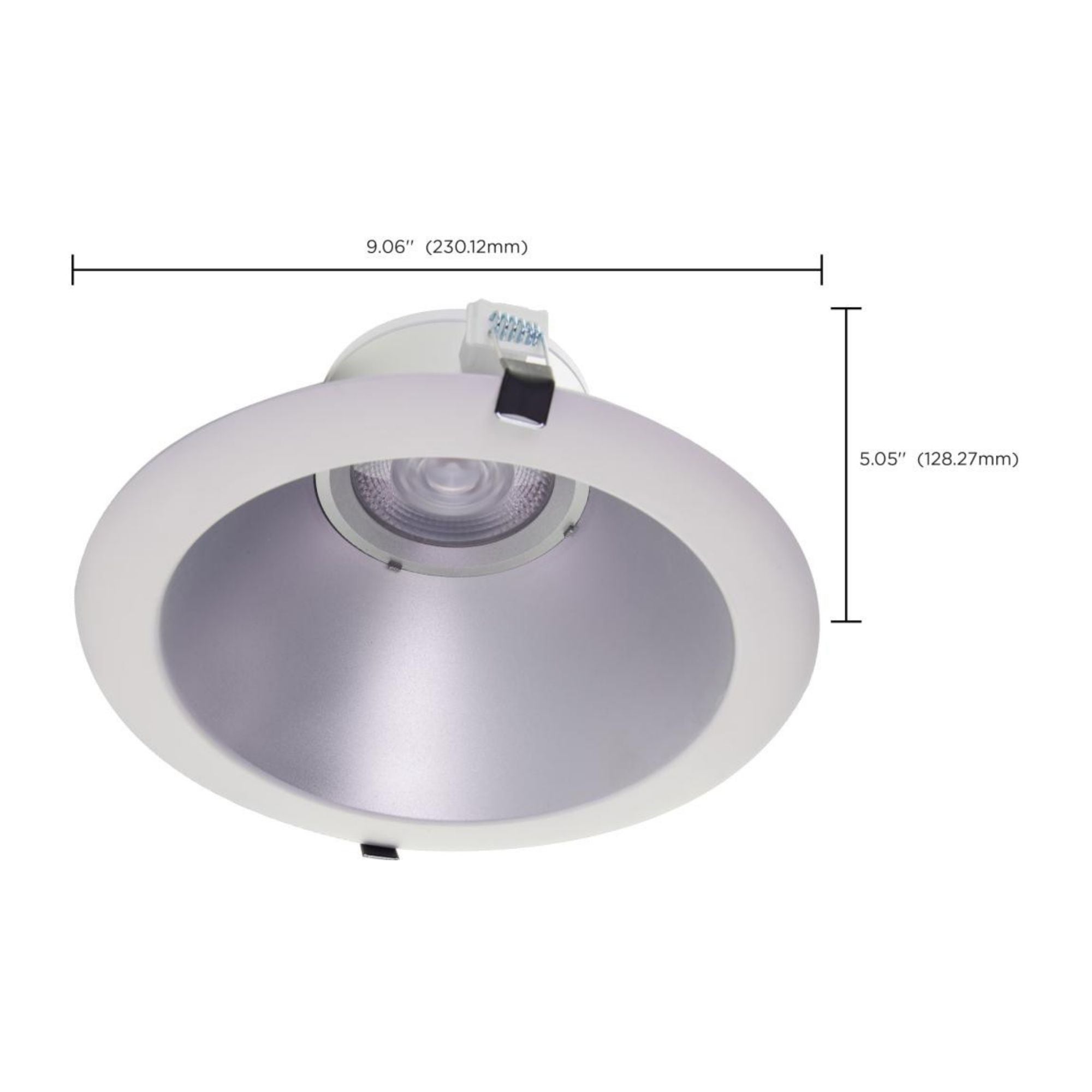 8" Commercial LED Downlight, 2450 Lm Adjustable, 5-CCT, Silver, 120-277V