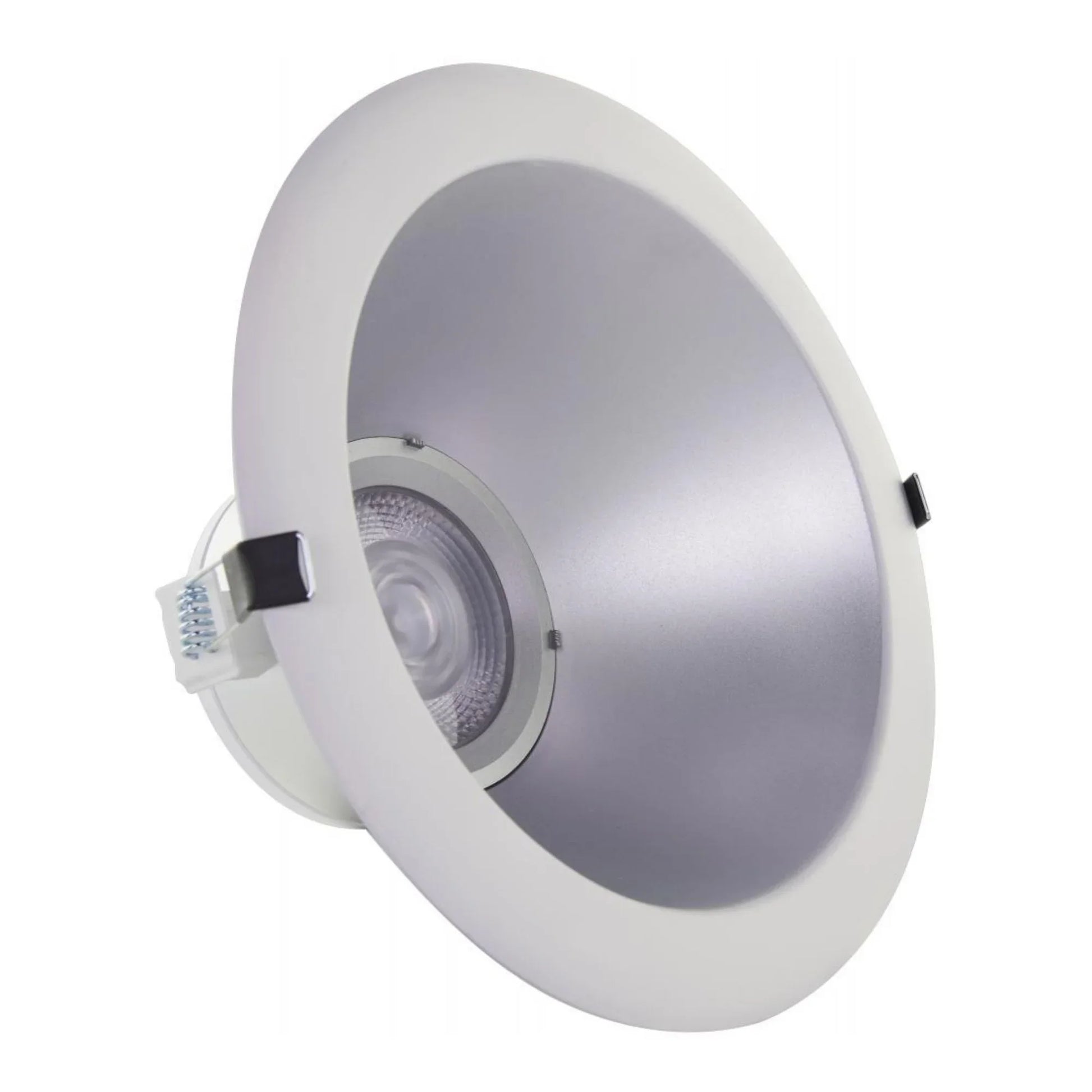 10" Commercial LED Downlight, 3500 Lm Adjustable, 5-CCT, Silver, 120-277V - Bees Lighting