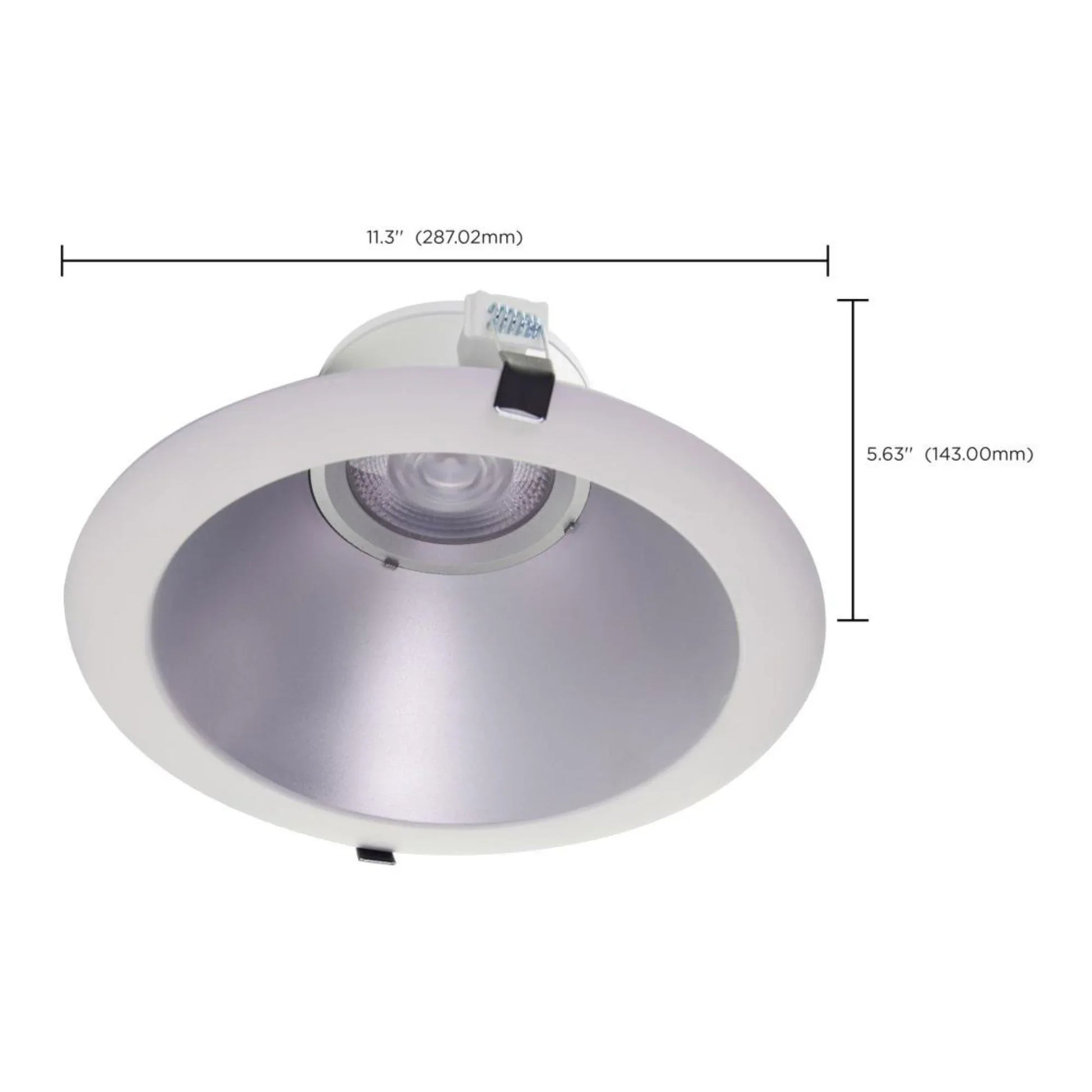 10" Commercial LED Downlight, 3500 Lm Adjustable, 5-CCT, Silver, 120-277V - Bees Lighting