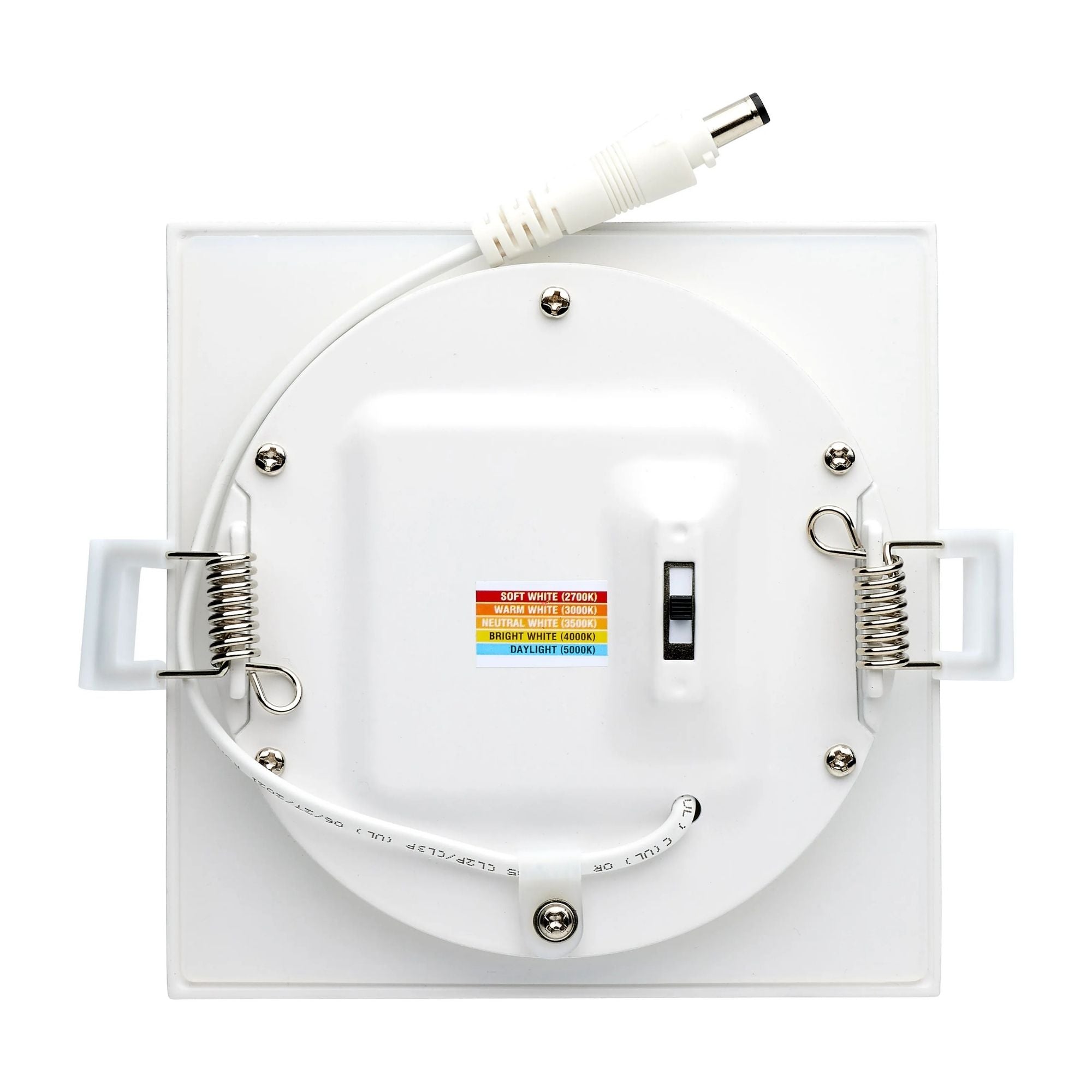 Slim Fit 4" Square Canless LED Recessed Light, 850lm, 5CCT, White