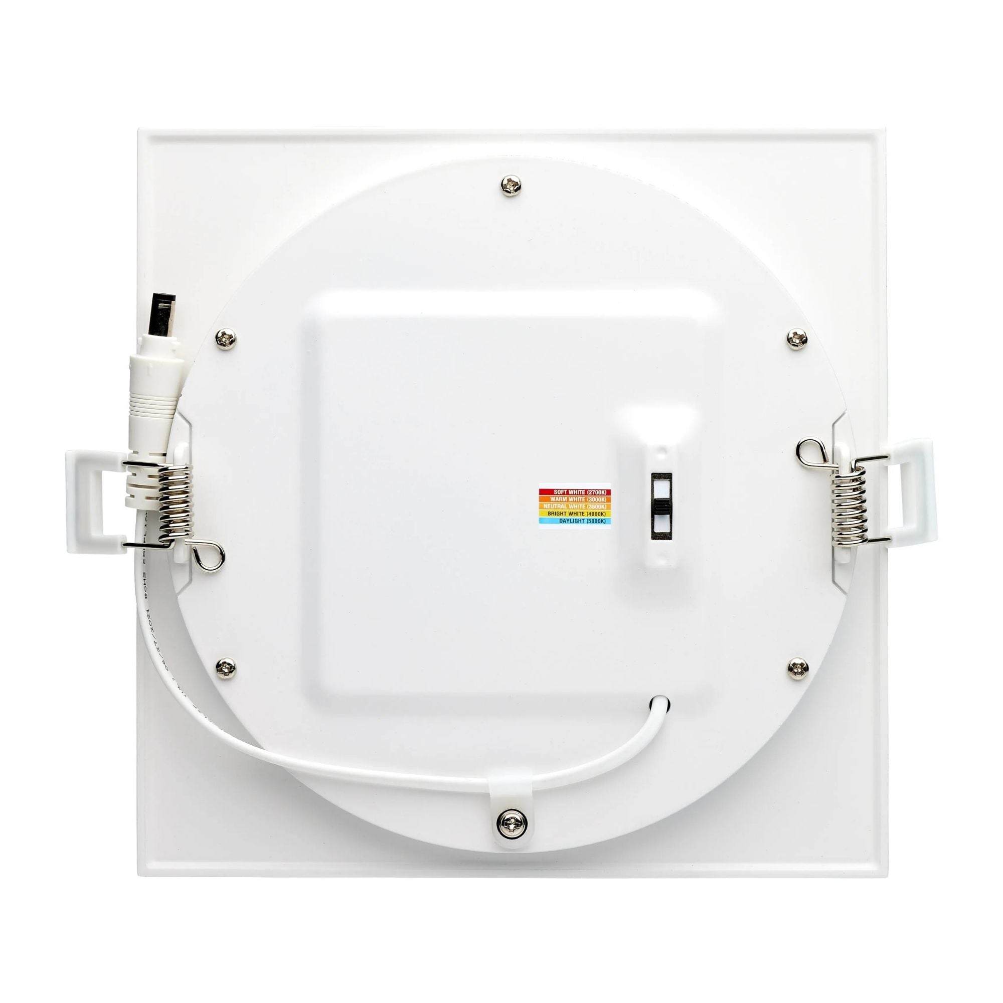 Slim Fit 6" Square Canless LED Recessed Light, 1050lm, 5CCT, White