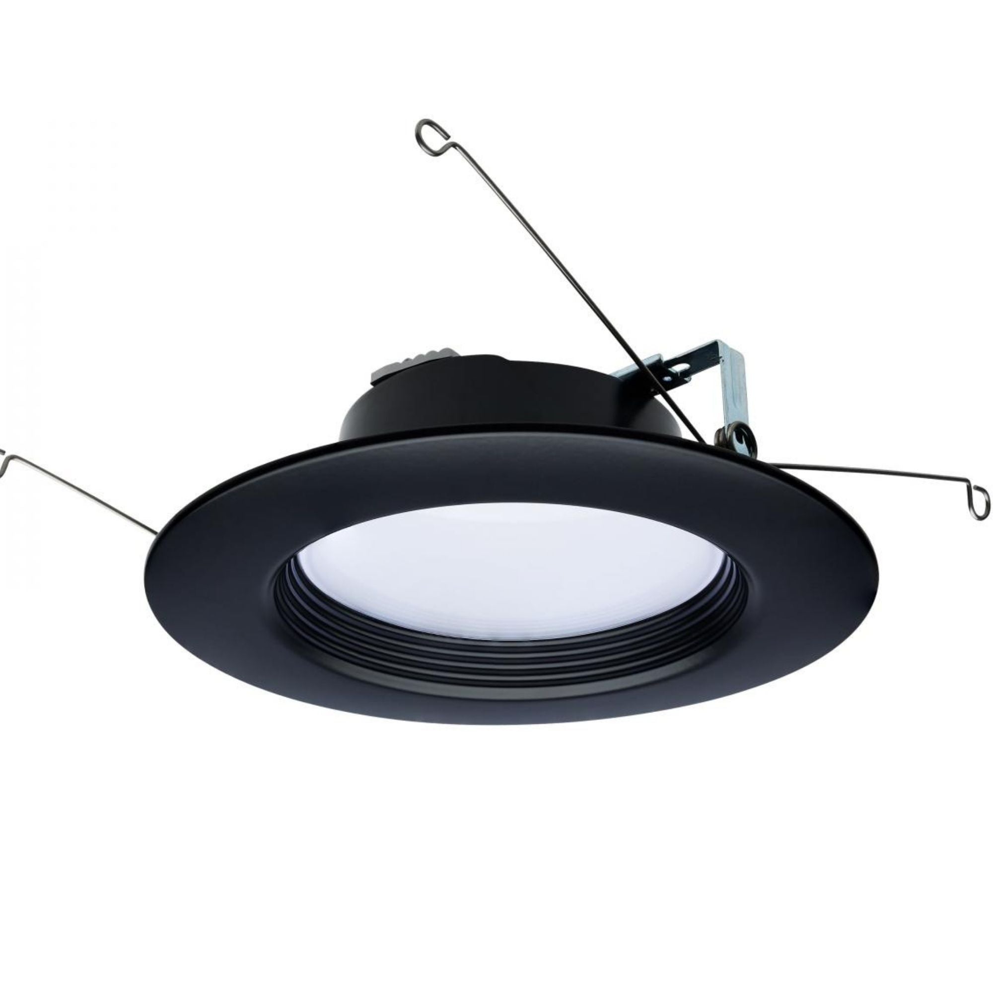 5/6" Retrofit LED Can Light, 9W, 800 Lm, 5-CCT, Black Baffle Trim